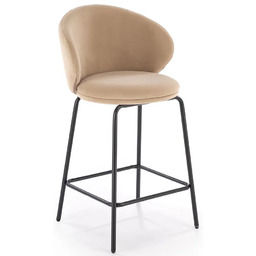 Elior Beżowe barowe krzesło z oparciem C1-B11