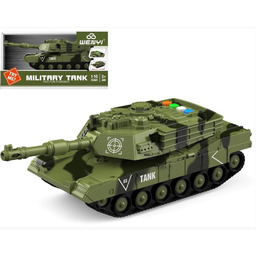 PLASTIKOWY CZOŁG DŹWIĘK I ŚWIATŁO DLA DZIECI ZIELONY