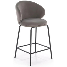 Elior Tapicerowany popielaty hoker A3-Z66