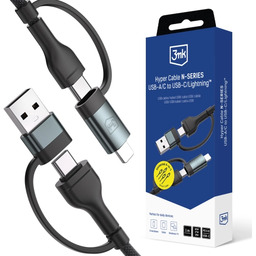 3mk Hyper Cable N-SERIES USB-A/USB-C to USB-C/Lightning 1.2m