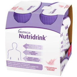 Nutridrink truskawka, 4x125ml KRÓTKA DATA 11.10.2026