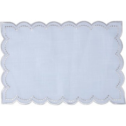 30 x 45 cm biała podkładka poliestrowa, srebrna