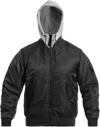 Kurtka Brandit MA1 Sweat Hooded Jacket - Black/Grey