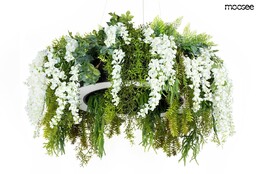 GARDENS WISTERIA 120 lampa wisząca okrągła, czarna, motyw