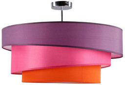 Lindby - Melia Lampa Sufitowa Violet/Róż/Pomarańczowa/Chrome