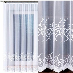 Firana żakardowa Bakaro 500x180cm prosta (gotowa) z obszyciem