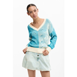 Sweter z dzianiny żakardowej