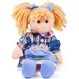 Szmaciana laleczka dla dzieci Karolina 34 cm Bigjigs