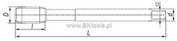 Fenes Gwintownik maszynowy DIN 5156-B G1/8 HSS-E TiN/1200
