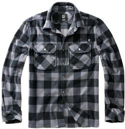 Koszula Brandit Jeff Fleece Long Sleeve - Black/Grey