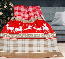 Greno Koc bawełniany akrylowy 150x200 świąteczny Last Xmas