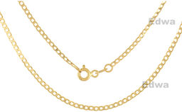 Łańcuszek złoty, wzór pancerka diamentowana, pr.585. 50 cm