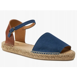 Geox Espadryle Damskie Skórzane Płaskie Wygodne Granatowe 38