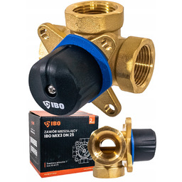 Zawór 3 Drogowy Trzydrożny Mieszający Regulacyjny 1" Cal