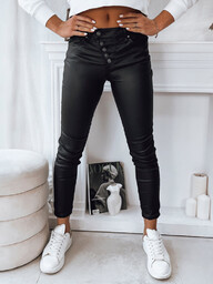 Spodnie damskie woskowane DREAMIN czarne Dstreet UY1776-XL