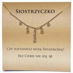 Naszyjnik z dedykacją Pytanie o świadkowanie dla siostry