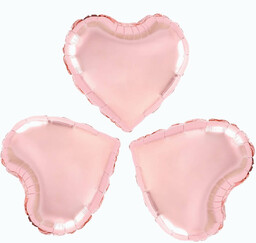 Balony foliowe Serca złoty róż - 23 cm