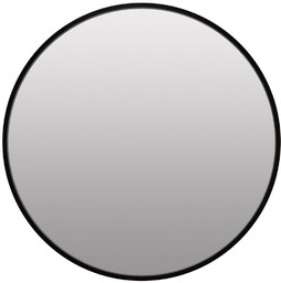 Lustro Okrągłe Ścienne Czarne 50cm