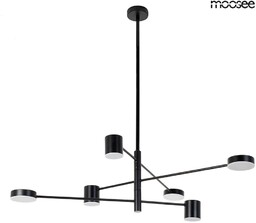 PIAZETTA lampa wisząca czarna, metalowa, LED, H80cm, W100cm