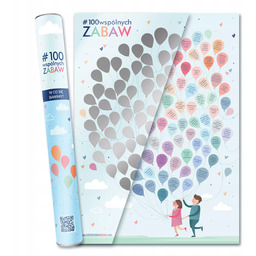 Plakat Ze Zdrapką Dla Dzieci 100 Wspólnych Zabaw