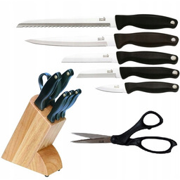 Kitchen Devils Zestaw 5 noży nożyczki w bloku