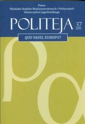 POLITEJA 37/2015 QUO VADIS, EUROPO?