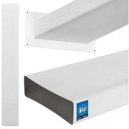 KANAŁ PŁASKI WENTYLACYJNY KABLI 204X60 BIAŁY 150CM