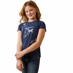 Ariat Koszulka młodzieżowa FROLIC - navy eclipse