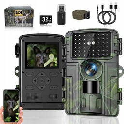 Kamera Myśliwska Do Obserwacji Dzikich Zwierząt 4K 60MP