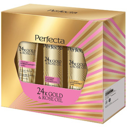 Perfecta 24K Gold & Rose Oil zestaw peeling