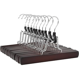 Amazon Basics Drewniane wieszaki na spodnie, 25 cm,