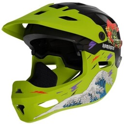 KAMIKAZE Kask Ronin Zielony Full Face (rozmiar L)