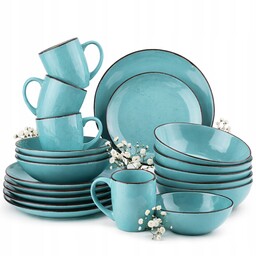 Serwis Obiadowy 6 Osób Komplet Obiadowo Kawowy 24