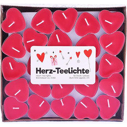 Pajoma Love You, 50 sztuk, czerwone świece tealight,