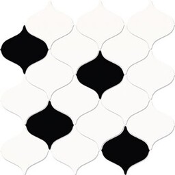 Płytka ścienna mozaika MAGNIFIQUE white-black mix glossy 28,1x29,3