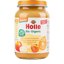HOLLE Bio Organic Deserek Jabłko-banan-morela, 190g
