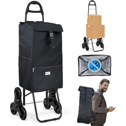 VOUNOT Solidny składany wózek na zakupy z izolowaną