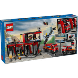Klocki LEGO City Remiza strażacka z wozem strażackim