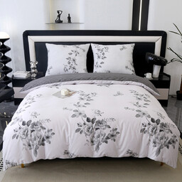 Pościel z satyny bawełnianej dwustronna w kwiaty PBG-20