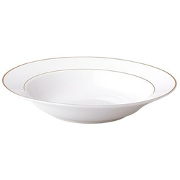 AMBITION Talerz Aura Gold 23 cm Biało-złoty