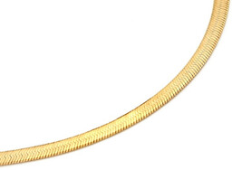 Złoty naszyjnik 585 szeroka żmijka snake taśma 42cm