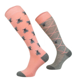 Comodo Podkolanówki jeździeckie PODKONIÓWKI RÓŻOWE MUCHY