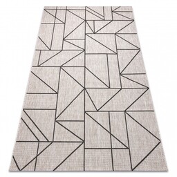 DYWAN SZNURKOWY SIZAL FLOORLUX 20605 srebrny / czarny
