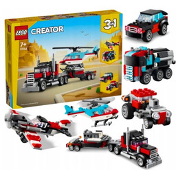 LEGO CREATOR 31146 CIĘŻARÓWKA Z PLATFORMĄ I HELIKOPTEREM