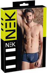 NEK - czarne bokserki z siateczką i sznurowaniem