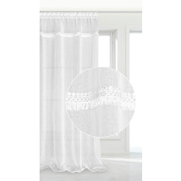 Spod Igły I Nitki Firana 140x270 Boho biała