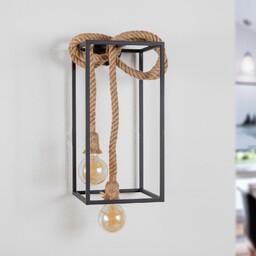 Designerski kinkiet Lucande Vlados, klatka, 54 cm