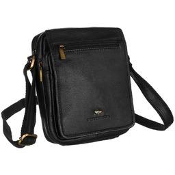 Męska, skórzana listonoszka na ramię mała torba saszetka