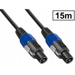Kabel kolumnowy SPEAKON/wtyk-SPEAKON/wtyk Ofc 2x1.5mm² 15m