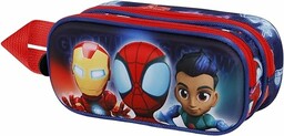Spiderman Glow -Piórnik Podwójny 3D, Niebieski, 22 x